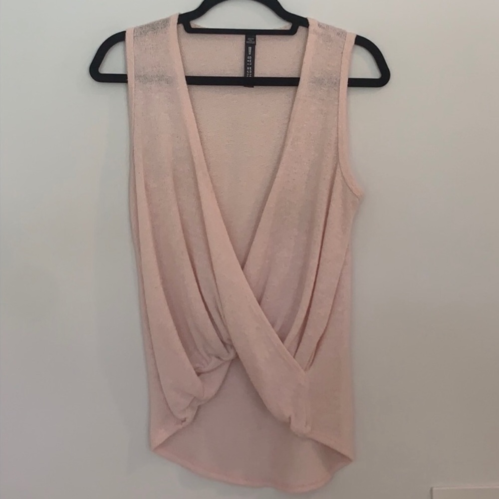 Design Lab pink knit tank top